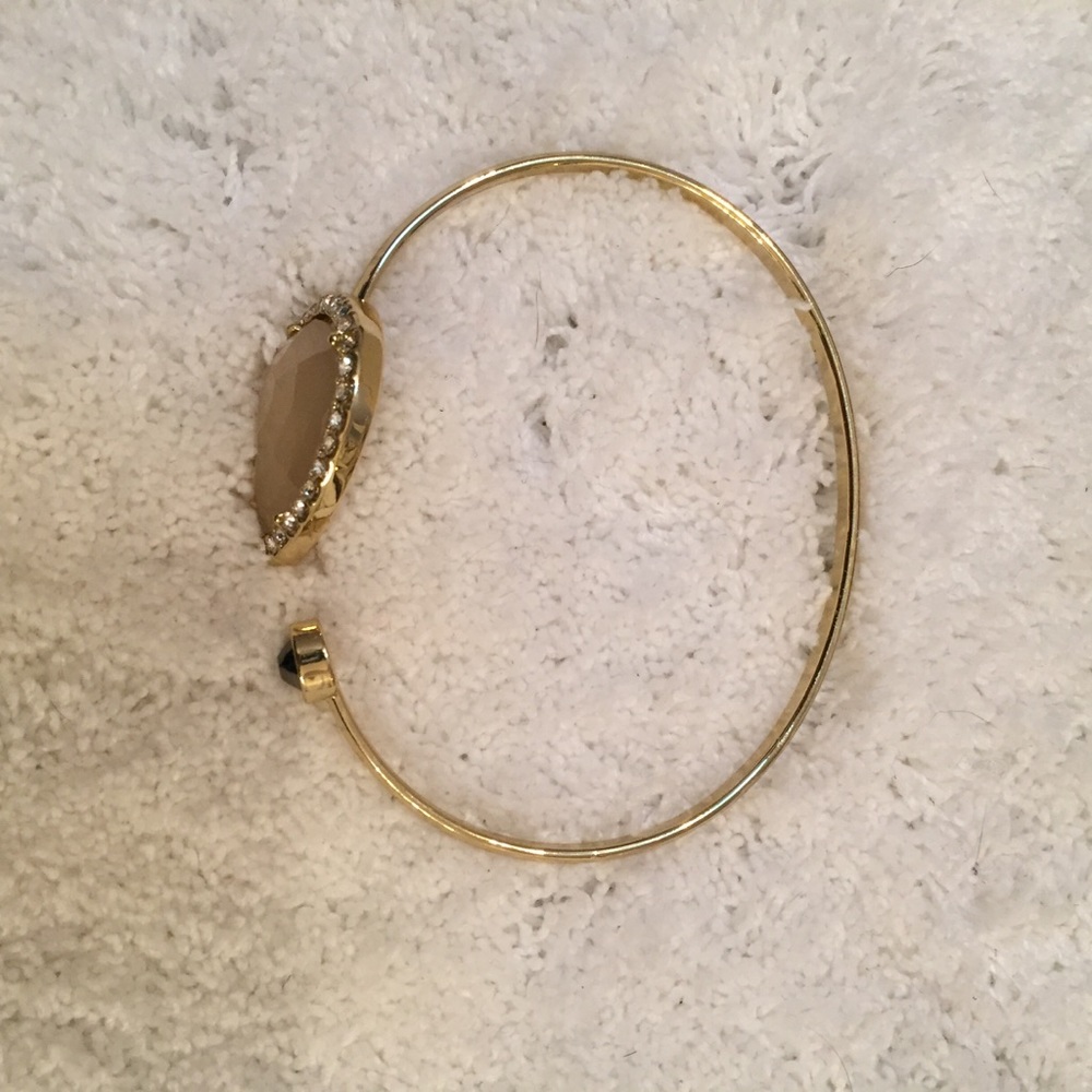 2/$25⭐️ Pink & Pavé Gold Cuff Crystal Dot Bracelet - Picture 3 of 4